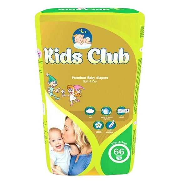 Kids Club Soft & Dry Midi Size 3 Baby Diapers, 4-9 kg, 66 pcs - Image 2