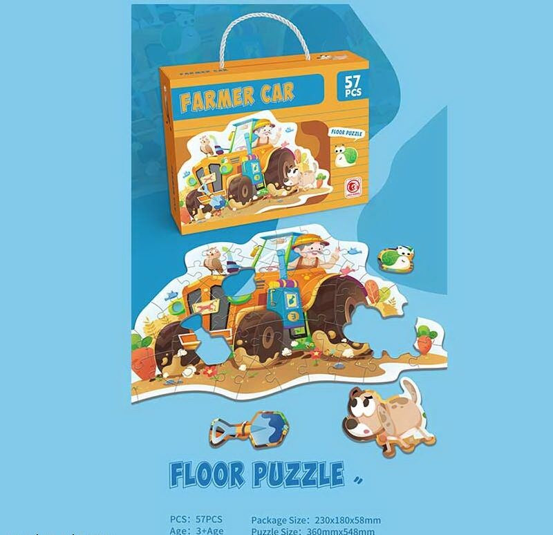 Hao Xiang 88728 Farmer Car Puzzle, 57 Pieces