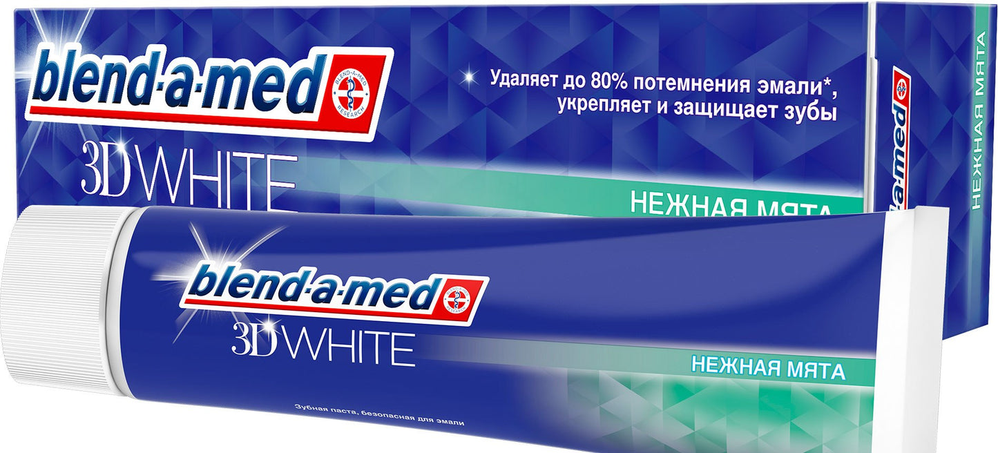 Blend-a-med 3D White Gentle Mint 3-in-1 Toothpaste, 100 mL