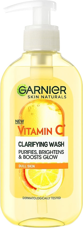 Garnier Skin Naturals Vitamin C Brightening Face Wash Gel for Dull Skin, 200 mL