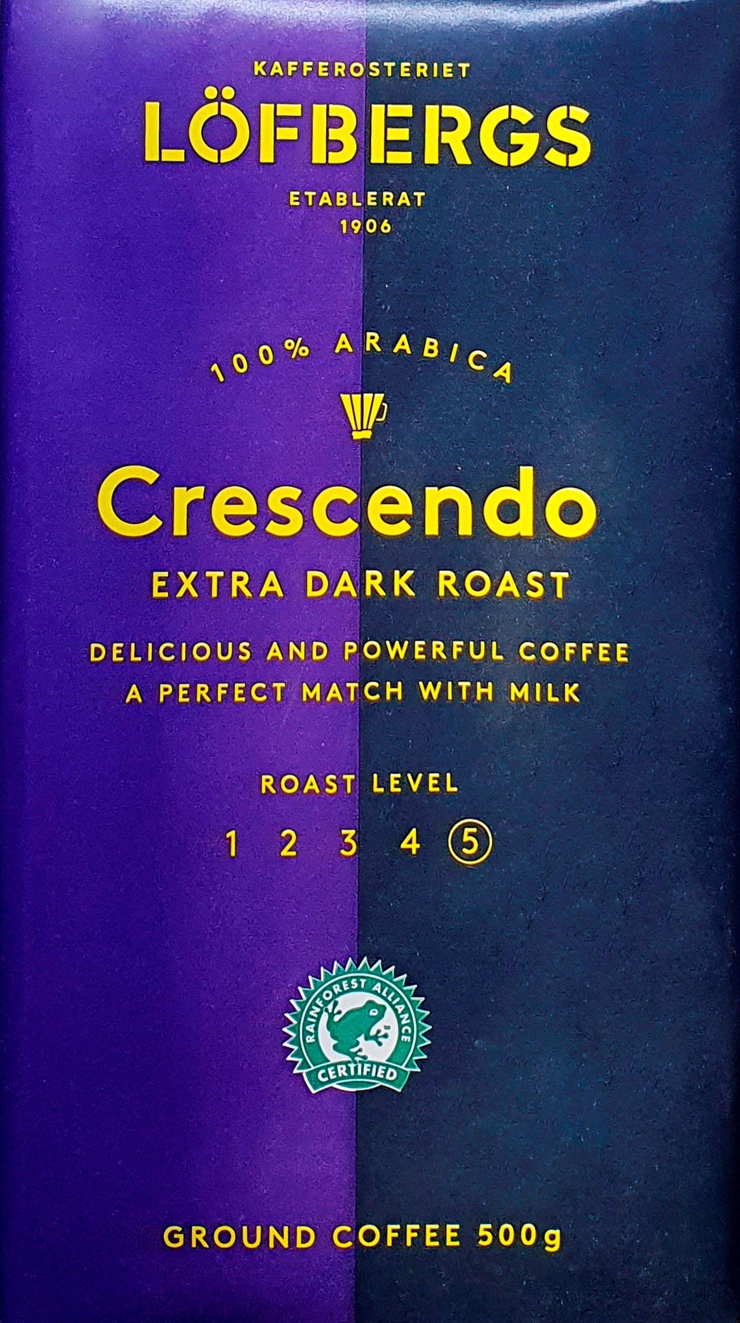 Löfbergs Crescendo Extra Dark Roast Ground Coffee, 500 g - Image 2