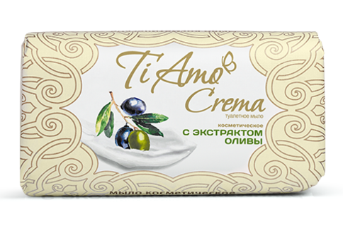 Ti Amo Crema Olive Extract Cosmetic Bar Soap, 140 g