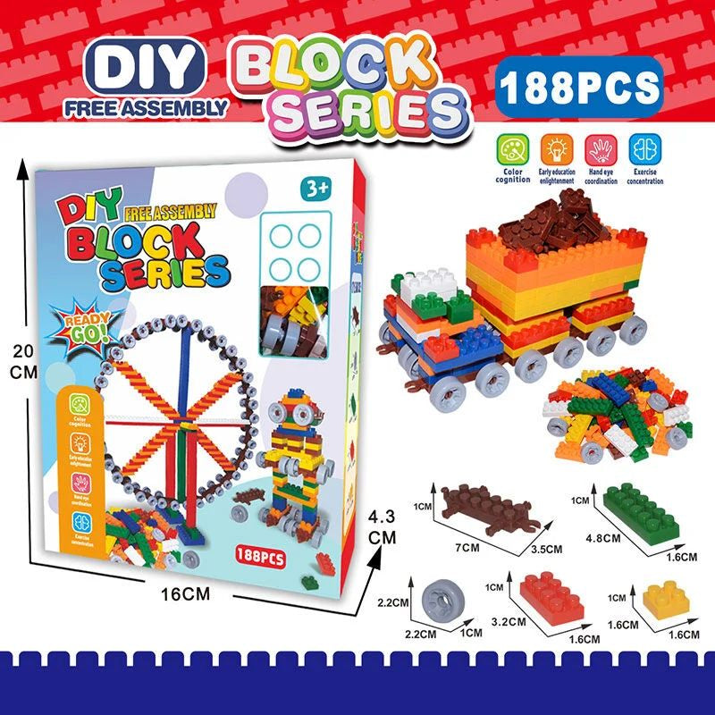 336-9 DIY Block Series Building Set, 188 Pieces