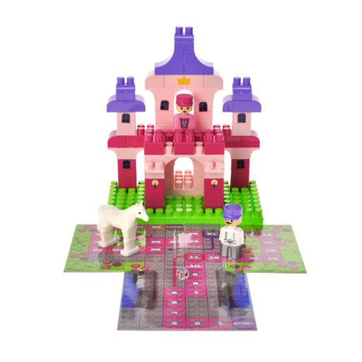 Blocks&Steps QB300-004 3-in-1 Princess Castle Building Set, 74 pcs