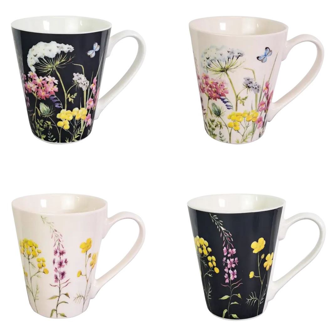 Vittora VT-C-187380 Flower Field Ceramic Mug, 380 mL