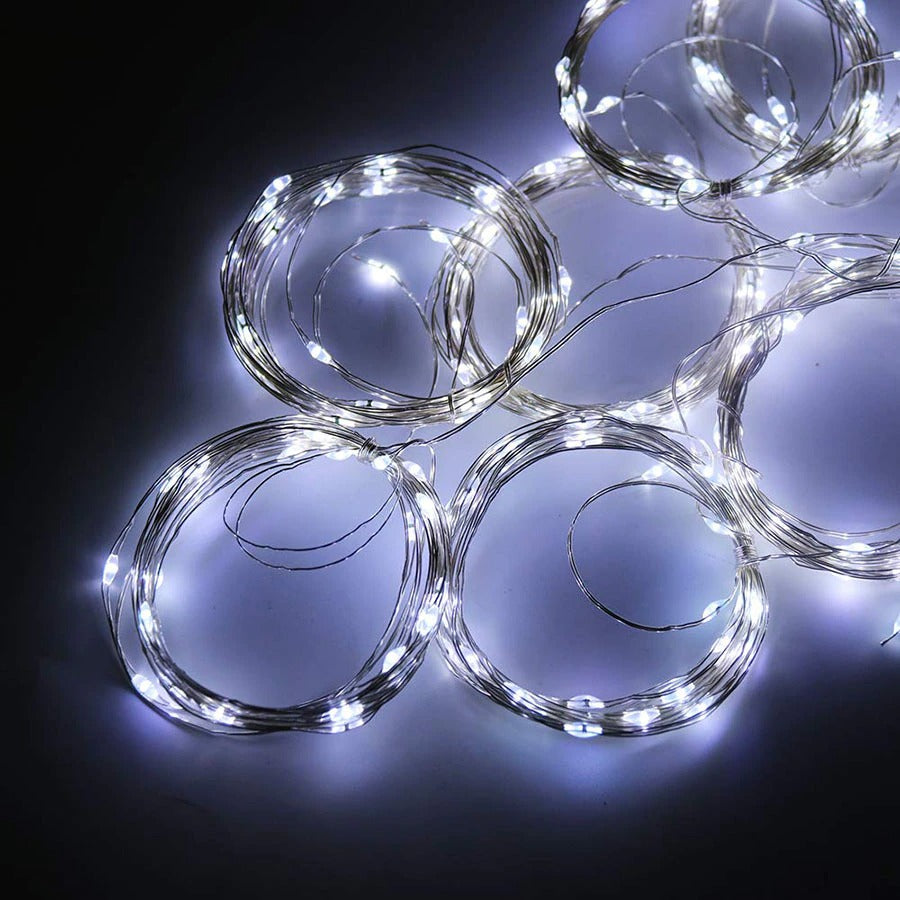 M-39 Dew Drops Wire Curtain Lights with Remote, White Light, 2 x 2 m - Image 3