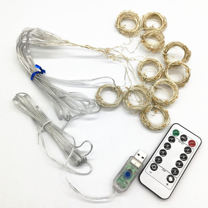 M-39 Dew Drops Wire Curtain Lights with Remote, White Light, 2 x 2 m - Image 4