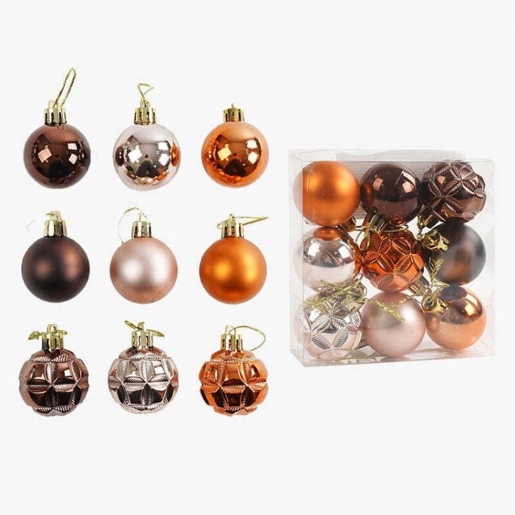 C 67543 Christmas Ball Ornaments, 4 cm Diameter, 9 pcs
