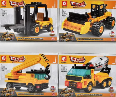 City Life 2716-2723 Construction Vehicle 8-in-1 Building Set, Assorted Designs - Image 2
