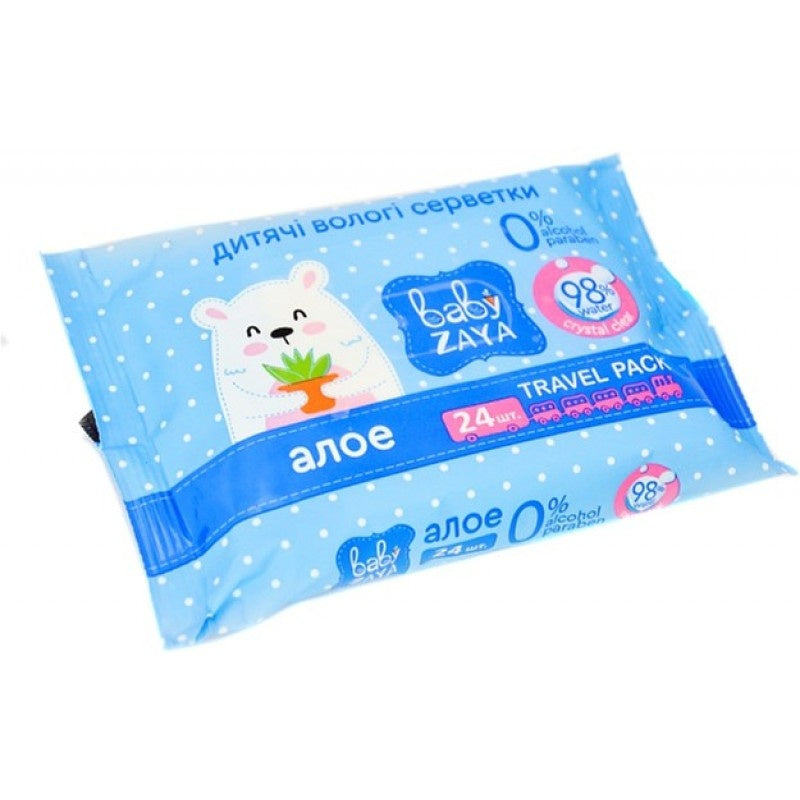 Baby Zaya Aloe Vera Wet Wipes, 24 pcs