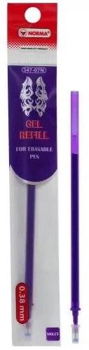 Norma 347-07N Erasable Gel Pen Refill, Purple, 0.38 mm