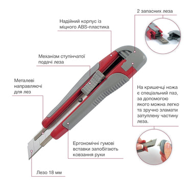 Axent 6702-A Utility Knife, 18 mm - Image 2